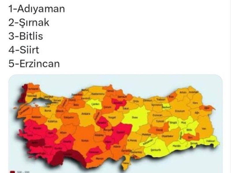 TÜİK Verilerine Göre Türkiye'nin Suç Oranı En Yüksek ve En Düşük İlleri Açıklandı