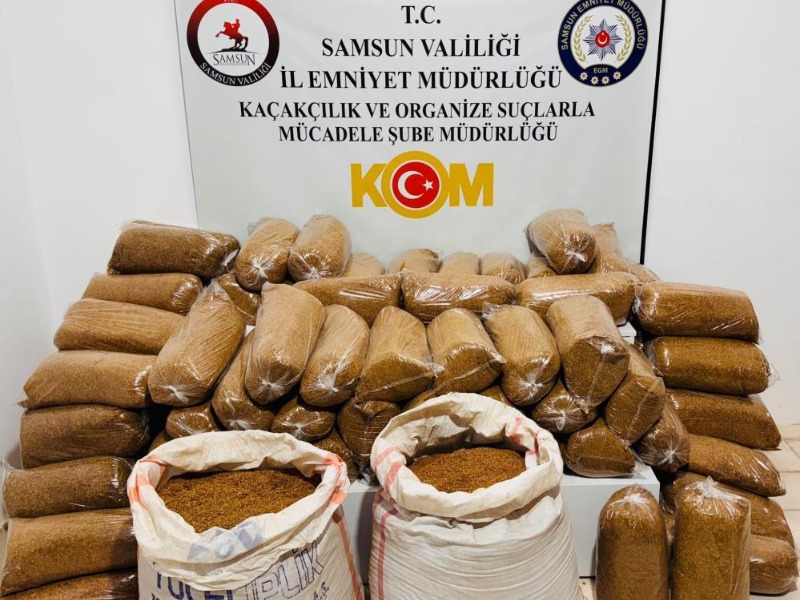 510 kilo kaçak tütün ele geçirildi
