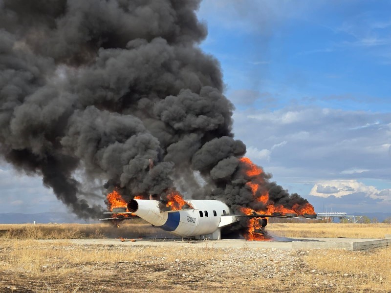 Adıyaman Havalimanı'nda olası uçak kazasına karşı tatbikat düzenlendi