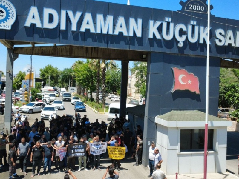 Adıyaman Küçük Sanayi Sitesi esnafından Yeni Sanayi Sitesi için eylem 