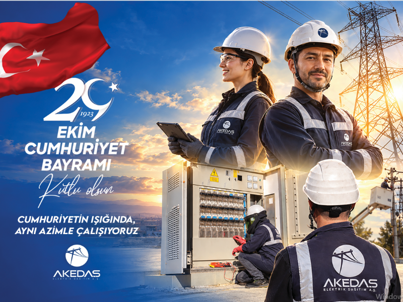Akedaş'tan 29 Ekim Cumhuriyet Bayramı Mesajı